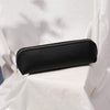 Korea simple triangle leather pencil bag male and female large capacity student stationery bag makeup powder brush pen bag