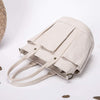 Carry All Tote Bag Shopper Tote Handbag Women Weekend Tote Bag with Multi Pockets (Beige)