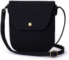 Square Crossbody Bag Flapover Small Satchel Purse Hand Bags for Women -(Black)