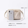 Lightweight Medium Canvas Zip Top Crossbody Bag Satchel Purse for Women (Beige)