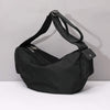 Messenger bag men's function tide brand shoulder bag student tool bag messenger bag dead fly crescent shoulder bag men (Black)