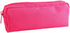 Multi Color Zipper Pencil Pouch Pen Bag Canvas Pencil Case Stationary Bag -Karitco (Hot Pink)