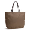 Karitco Plain Waterproof Nylon Tote with Top Handles (Light Coffee)