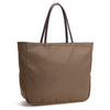 Karitco Plain Waterproof Nylon Tote with Top Handles (Light Coffee)