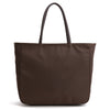 Karitco Plain Waterproof Nylon Tote with Top Handles (Dark Brown)